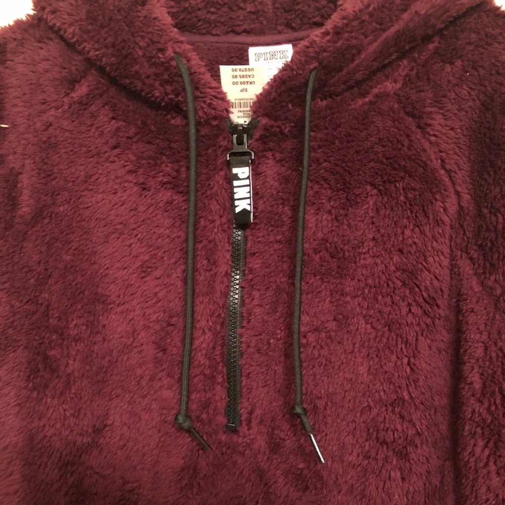 PINK Half-Zip Sherpa Hoodie / Pullover - Picture 4 of 5
